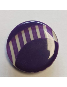 Bouton polyester à pied, 22 mm, rond, violet
