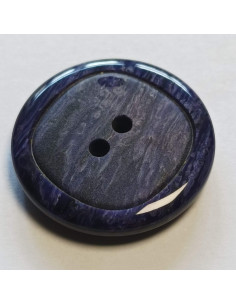 Bouton polyester 2 trous, 22 mm, rond, violet 2