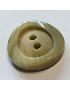 Bouton polyester 2 trous, 28 mm, rond, vert 2