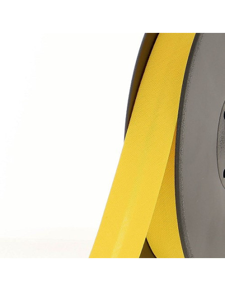 Biais tout textile, polycoton, 20mm, jaune tournesol