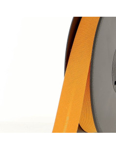 Biais tout textile, polycoton, 20mm, orange