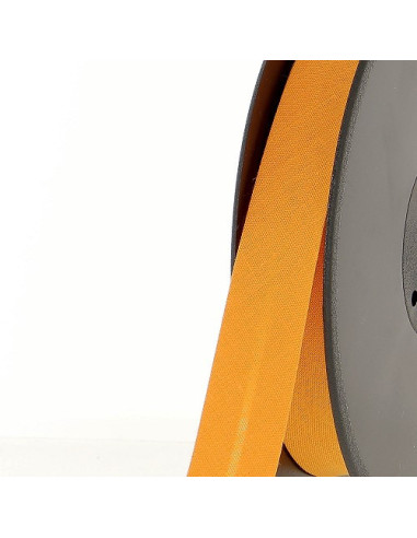 Biais tout textile, polycoton, 20mm, orange