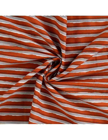 Voile de coton, rayures