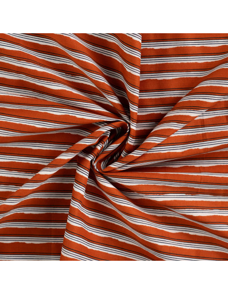 Voile de coton, rayures