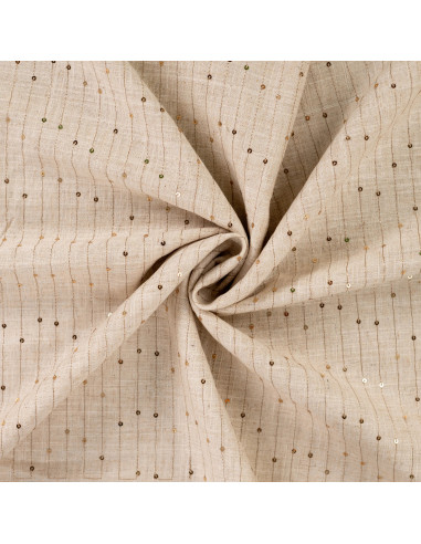 Lin & rayon, rayures et sequins