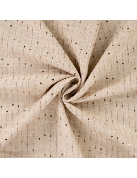 Lin & rayon, rayures et sequins