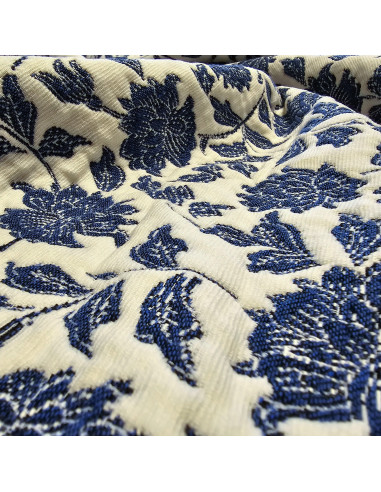Tissu jacquard Deepsi, bleu