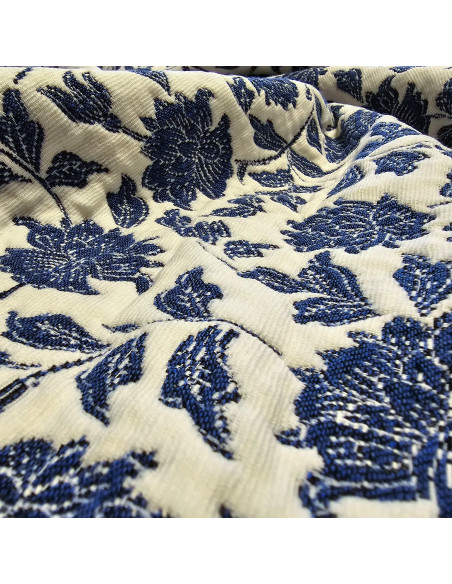 Tissu jacquard Deepsi, bleu