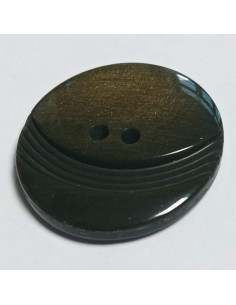 Bouton polyester à trous, 27 mm, rond, vert 2