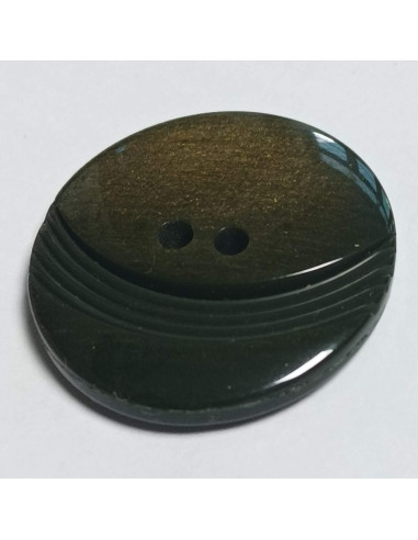 Bouton polyester à trous, 27 mm, rond, vert