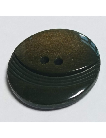 Bouton polyester à trous, 27 mm, rond, vert
