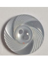 Bouton polyester 2 trous, 14 mm, rond, bleu