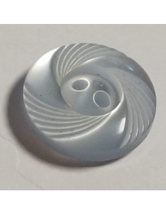 Bouton polyester 2 trous, 14 mm, rond, bleu 2