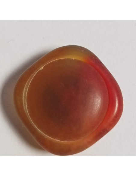 Bouton polyester à pied, 16 mm, rond, rouge