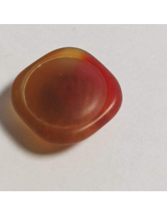 Bouton polyester à pied, 16 mm, rond, rouge 2