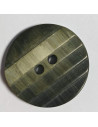 Bouton polyester 2 trous, 27 mm, rond, vert