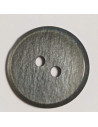 Bouton polyester 2 trous, 23 mm, rond, gris