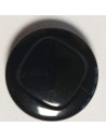 Bouton polyester à tunnel, 18 mm, rond, noir