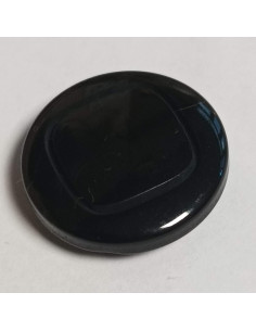 Bouton polyester à tunnel, 18 mm, rond, noir 2