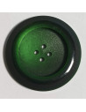 Bouton polyester 4 trous, 35 mm, rond, vert