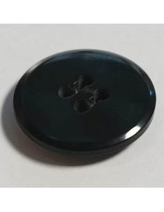 Bouton polyester 4 trous, 20 mm, rond, noir 2