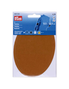 Renforts imitation daim, thermocollant, 9,5 x 14,5 cm, camel