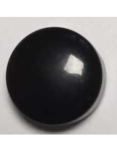 Bouton polyester tunnel, 10 mm, rond, noir