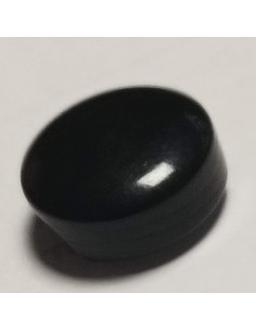 Bouton polyester tunnel, 10 mm, rond, noir 2