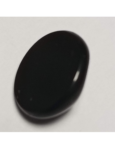 Bouton polyester tunnel, 10 mm, rond plat, noir