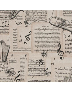 Demi-natté, aspect lin, partitions de musique