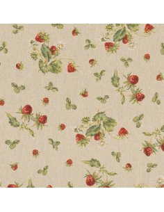 Demi natté, aspect lin, fraises