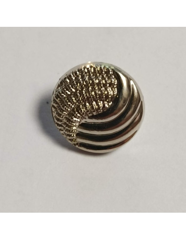 Bouton polyester à pied, rond, 10 mm, argent