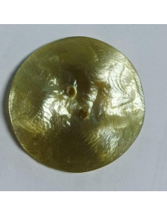 Bouton polyester 2 trous, rond, 27 mm, vert