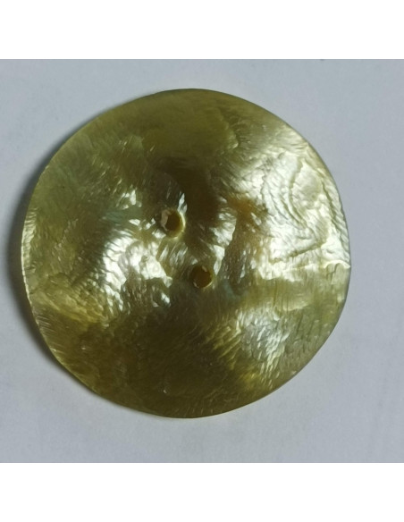 Bouton polyester 2 trous, rond, 27 mm, vert