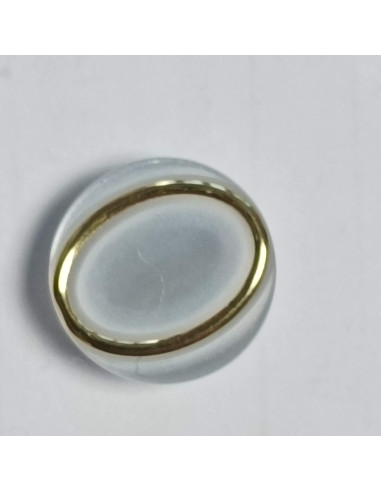 Bouton polyester à pied, rond, 11 mm, gris