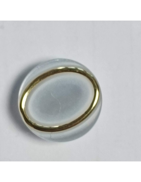 Bouton polyester à pied, rond, 11 mm, gris
