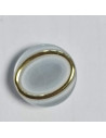 Bouton polyester à pied, rond, 11 mm, gris