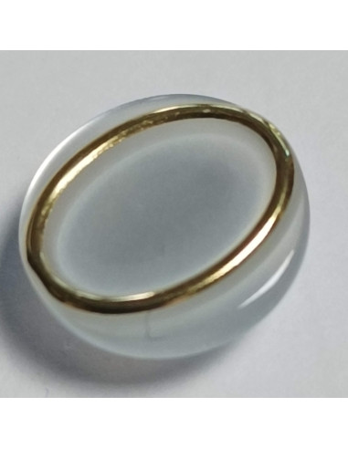Bouton polyester à pied, rond, 11 mm, gris