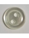 Bouton polyester 2 trous, rond, 6 mm, blanc