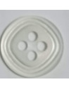 Bouton polyester 4 trous, 13 mm, rond, blanc