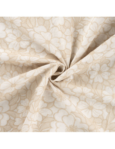 Broderie anglaise de luxe, sable