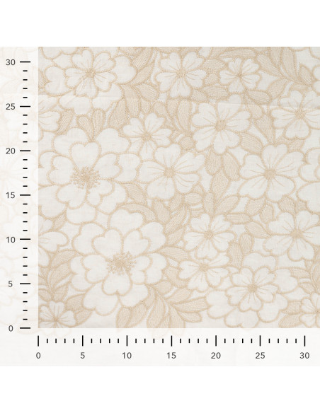 Broderie anglaise de luxe, sable