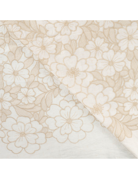 Broderie anglaise de luxe, sable