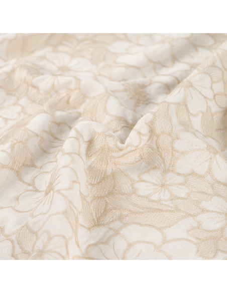 Broderie anglaise de luxe, sable