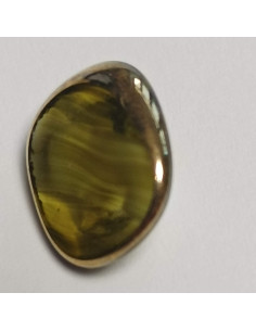Bouton polyester à pied, rectangulaire, 12 mm, vert 2