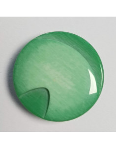 Bouton polyester à pied, rond, 18 mm, vert