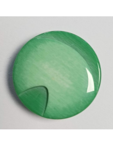 Bouton polyester à pied, rond, 18 mm, vert