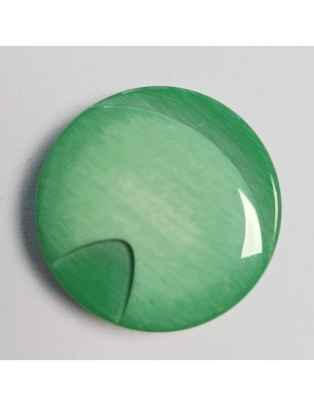 Bouton polyester à pied, rond, 18 mm, vert