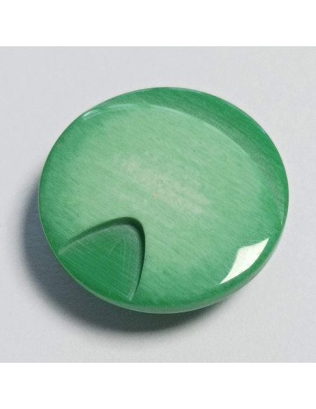 Bouton polyester à pied, rond, 18 mm, vert