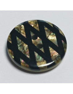 Bouton polyester 2 trous, rond, 21 mm, noir 2